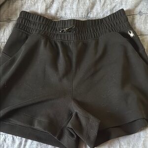 Spyder Black Athletic Shorts Elastic Waistband